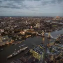 London skyline in the evening