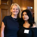 London VRU director standing with Young People's Action Group member.