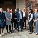 The Mayor of London standing with hospital staff