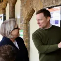 Caroline Russell is pictured speaking with Deputy Mayor for Transport Seb Dance at White Hart Lane station. 