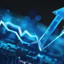 blue arrow pointing up