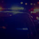 Blue lights on a car