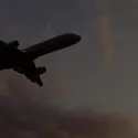 plane in clouds