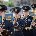 Military band with brass intruments