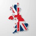 UK map with UK flag overlay