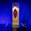 Lit candle for Holocaust Memorial Day