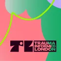 Banner with colourful graphic shapes and Trauma Informed London logo