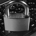 padlock on keyboard