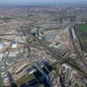 Aerial shot of Old Oak common station and Old Oak opportunity area
