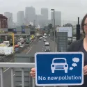 Caroline Russell at the Blackwall tunnel