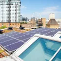 Solar panels on rooftop
