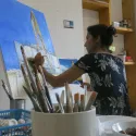 Artist painting
