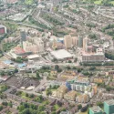 Aerial view of new homes in London