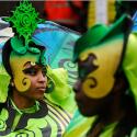 Notting Hill Carnival performers in costume