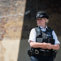 A police officer at work in North London