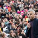 Mayor of London, Sadiq Khan, speaking at the March for Women