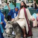 Members from the Wintershall Players re-enacting the events of Good Friday.