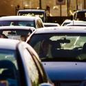 Traffic congestion on the motorway