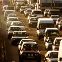 Traffic congestion on the motorway