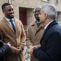 Sadiq Khan at the showing of some affordable homes