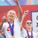 England Women's Football Team celebrating EURO 2022 victory