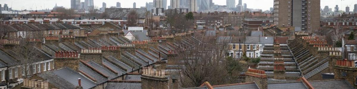 Row of houses in Peckham 