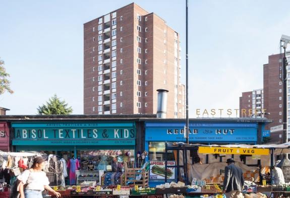 People shopping at East Street Market