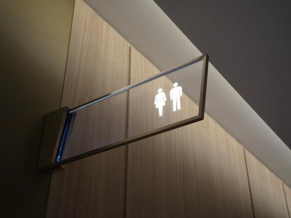 Toilet sign with a male and female icon