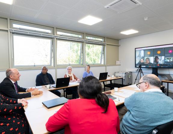 Londoners in a classroom for the launch of the Multiply Skills programme