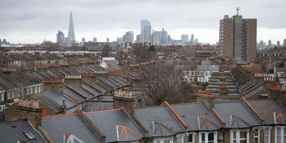 Row of houses in Peckham 
