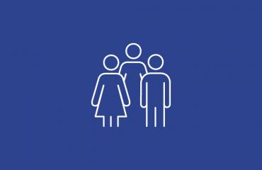Icon of people on a blue background